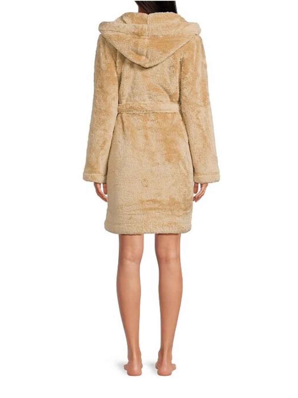 UGG Women's Plush Hooded Robe in Sand